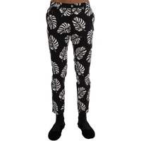 Gorgeous Ankle-Length Slim Fit Casual Pants with Leaf Print