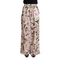 Brand New Dolce &amp; Gabbana Wide Leg Pants with Lilies Print
