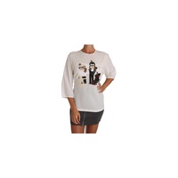 DOLCE &amp; GABBANA White Multicolor Figure Family T-shirt