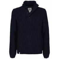 Acrylic Blend Sweater with Button Closure and Zip Up