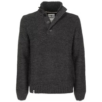 Acrylic Blend Sweater with Button Closure and Zip Up