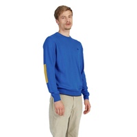 Embroidered Logo Crew Neck Sweater with Patch Detail