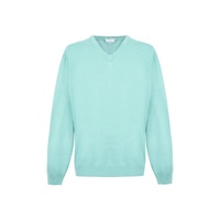 Green Tea V-Neck Cashmere Sweatshirt