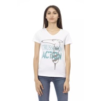 Printed V-Neck Short Sleeve T-shirt