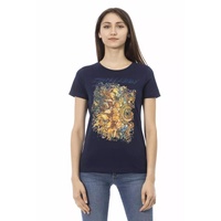 Short Sleeve T-shirt with Round Neck and Front Print