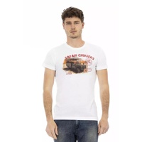 Short Sleeve T-shirt with Round Neck and Front Print