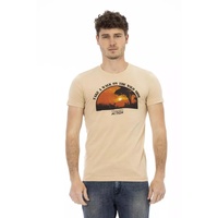 Short Sleeve T-shirt with Round Neck and Front Print