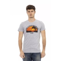 Short Sleeve T-shirt with Round Neck and Front Print