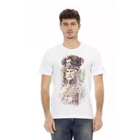 Short Sleeve Round Neck T-shirt with Front Print