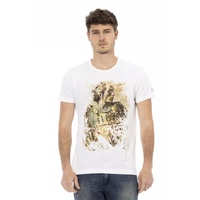 Short Sleeve T-shirt with Round Neck and Front Print