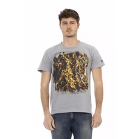 Short Sleeve T-shirt with Round Neck and Front Print