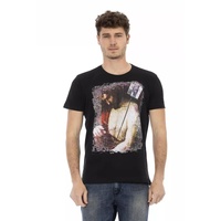 Short Sleeve T-shirt with Round Neck and Front Print