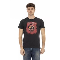 Short Sleeve T-shirt with Round Neck and Front Print