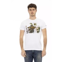 Short Sleeve T-shirt with Round Neck and Front Print