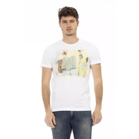Short Sleeve T-shirt with Round Neck and Front Print