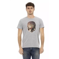 Round Neck Short Sleeve T-shirt with Front Print