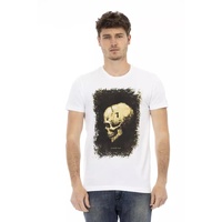 Short Sleeve Round Neck T-shirt with Front Print