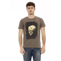 Short Sleeve Round Neck T-shirt with Front Print