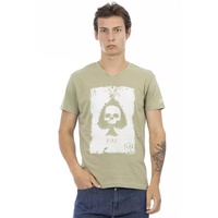 Printed V-neck Short Sleeve T-shirt
