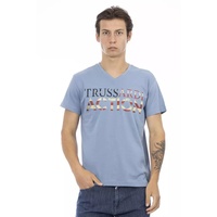 Short Sleeve V-Neck T-Shirt with Front Print