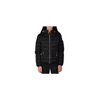 Technical Fabric Drawstring Hooded Womens Jacket