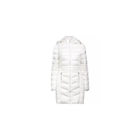 Quilted Technical Fabric Jacket with Wrap-around Collar and Zipper Closure