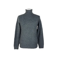 Mens Long-Sleeved Turtleneck Sweater with Logo Plate