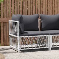 Garden Sofa with Cushions Woven Fabric
