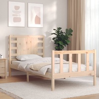 Bed Frame with Headboard Solid Wood