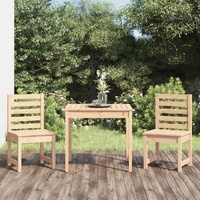 3 Piece Garden Bistro Set Solid Pine Wood