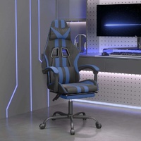 Swivel Gaming Chair with Footrest Faux Leather