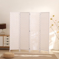 Braselton EKKIO 4-Panel Pine Wood Room Divider