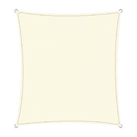 Wallaroo Waterproof 160GSM Outdoor Sun Shade Sail Canopy Cream