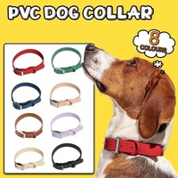 PVC Dog Collar Working Dog Kennels Waterproof Soft Adjustable for Pets Size - Apricot