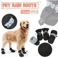 Set Anti Slip Waterproof Protective Dog Shoes Rain Boots Pet Socks Booties 4Pcs