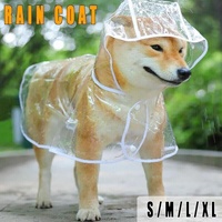 Puppy Waterproof Pet Dog Raincoat Jacket Clothes Vest Rain Coat Outdoor Hoodies White