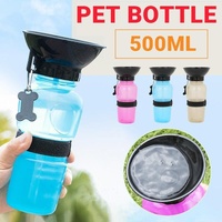 500Ml Dog Cat Water Drinking Bottle Detachable Travel Cup Portable Pet Feeder