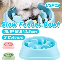 Dog-Bowl Dishes Slow-Feeder Large Pet-Eat Dogs Food-Nonslip Interactive
