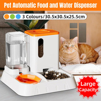 Pet Water Dispenser Automatic Feeder Bowl Cat Dog Drinking Fountain Food Feeding