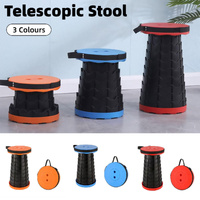 Portable Telescopic Folding Stool Travel Outdoor Seat Compact Retractable Chair