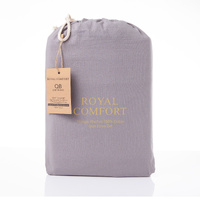Royal Comfort Vintage Washed 100% Cotton Quilt Cover Set Bedding Ultra Soft - King