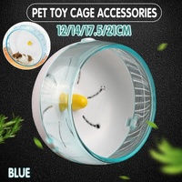 Blue Hamster Guinea Pig Running Disc Cage Accessories Running Round Wheel Pet Toys