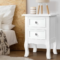 Bedside Table 2 Drawers Side Tables