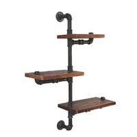 Floating DIY Pipe Shelf 3 Tiers