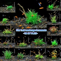 Aquarium Landscaping Decoration Artificial Wood and Plants Fish Tank Ornament