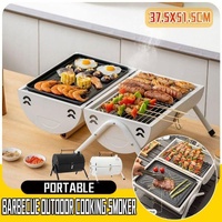 Grillz Charcoal BBQ Portable Grill Camping Barbecue Outdoor Cooking Smoker