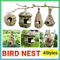 Qttie Bird Nest Breeding Box House Bed Cage Hut Cave Canary Finch Budgie Parrot