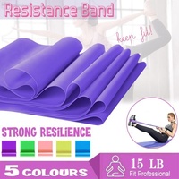 1.5m Elastic Yoga Stretch Resistance Bands Exercise Fitness Band Theraband
