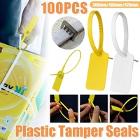 100pcs Plastic Seal Security Tags Plastic Label Tabs Ties for Luggage Bags