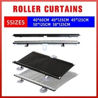 Black Roller Blinds Suction Cup Sunshade Blackout Curtains Car Home Window Curtains